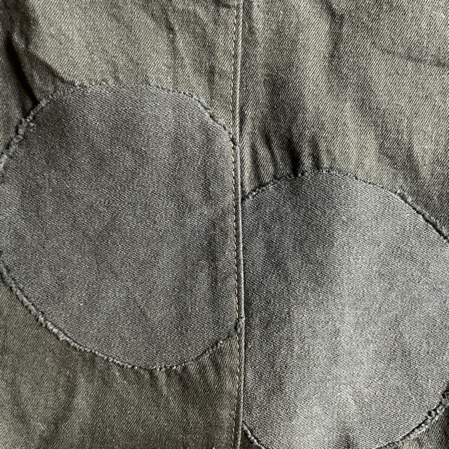 l'atelier du savon(アトリエドゥサボン)の【ヤミー様専用】アトリエドゥサボン ドットブラックデニム ロングフレアスカート レディースのスカート(ロングスカート)の商品写真