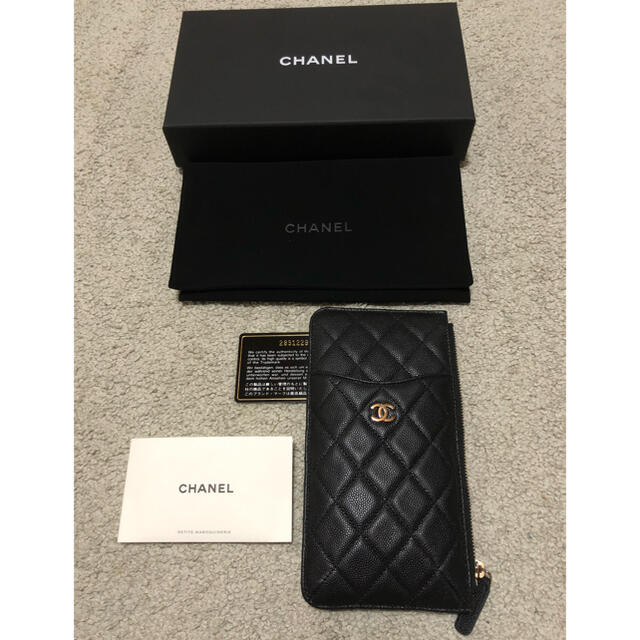 ブラックサイズCHANEL シャネル　クラシックポーチ　iPhoneスマホケース