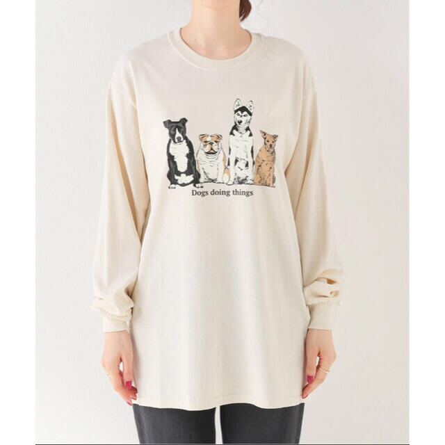 SLOBE IENA(スローブイエナ)のSLOBE citron. Dogs ロンTEE レディースのトップス(Tシャツ(長袖/七分))の商品写真