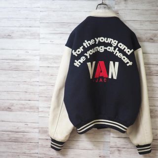 ヴァンヂャケット(VAN Jacket)のVAN JACKET 80’s アーチロゴ 襟付きレザースタジャン(スタジャン)