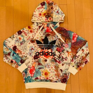 ◆大人気希少品◆adidas アディダス 花柄 総柄 パーカー 派手パーカー