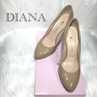 ダイアナ(DIANA)の【超大特価セール❗️✨】ダイアナ　22cm  エナメル　ベージュ　厚底ヒール(ハイヒール/パンプス)