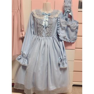 アンジェリックプリティー(Angelic Pretty)のワンピース トートバッグ ヘッドドレス 3点set ×2(ひざ丈ワンピース)