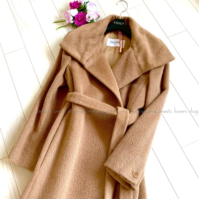 超激得100%新品 Max Mara - MaxMara 最高級ライン 白タグ キャメル100 ...