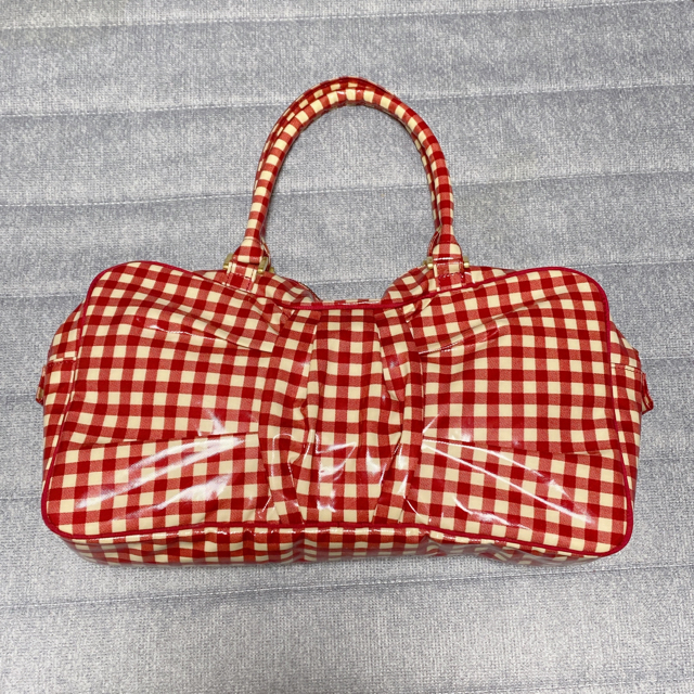 Emily Temple cute(エミリーテンプルキュート)のエミリーテンプルキュート リボンバッグ 赤ギンガム レディースのバッグ(ハンドバッグ)の商品写真