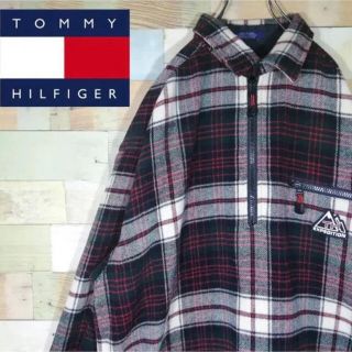 トミーヒルフィガー(TOMMY HILFIGER)の激レア！90s 古着トミーヒルフィガー オールドトミー ウール スウィングトップ(シャツ)