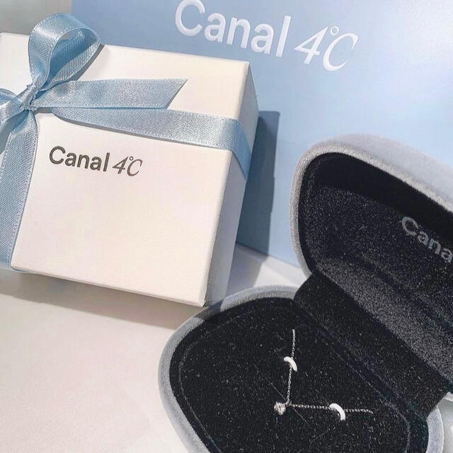 canal４℃(カナルヨンドシー)のCanal４℃ 10K ホワイトゴールド ダイヤモンドネックレス レディースのアクセサリー(ネックレス)の商品写真