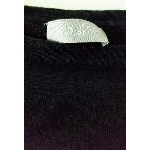 DIOR HOMME(ディオールオム)のディオールオム by エディスリマン　ブラック　ボートネック　ニット S メンズのトップス(ニット/セーター)の商品写真