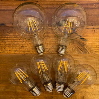 【6個】LEDフィラメント電球 E26 60W・40W相当2タイプ(蛍光灯/電球)
