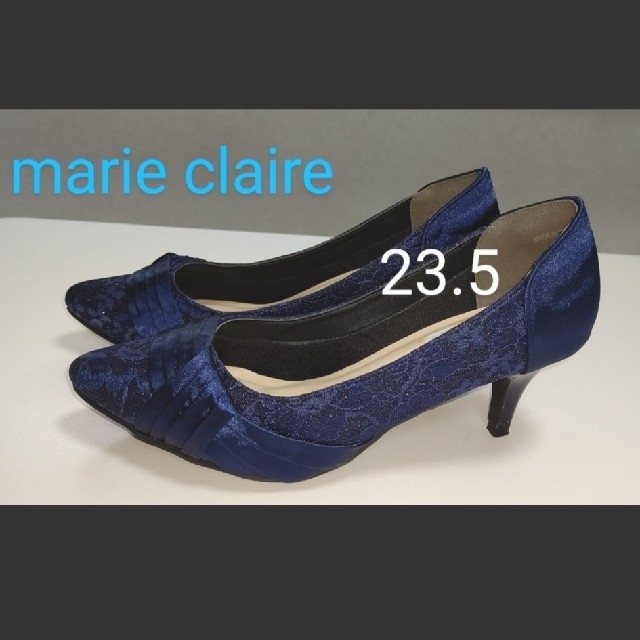 Marie Claire(マリクレール)のmarie claire ヒール パンプス 23.5cm 色:NAVY レディースの靴/シューズ(ハイヒール/パンプス)の商品写真