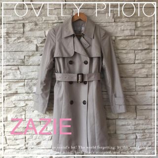 ザジ(ZAZIE)の美品ZAZIE♡上質 グレージュ トレンチコート(トレンチコート)