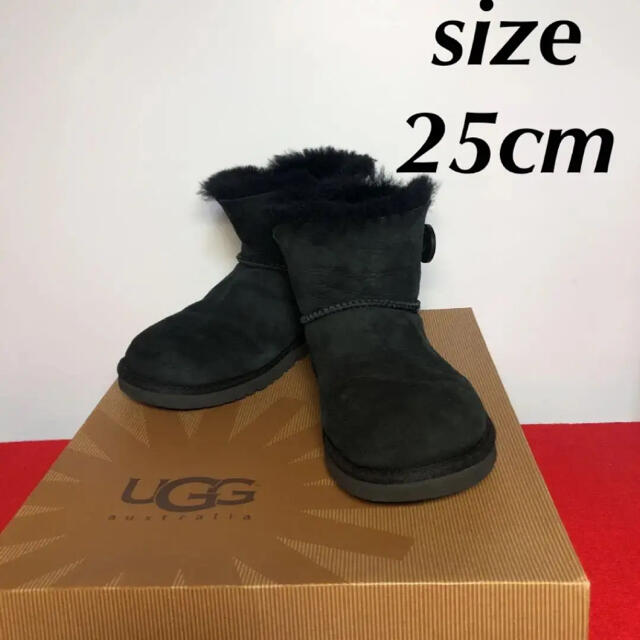 【人気】♪UGG ムートンブーツ　黒　25センチ