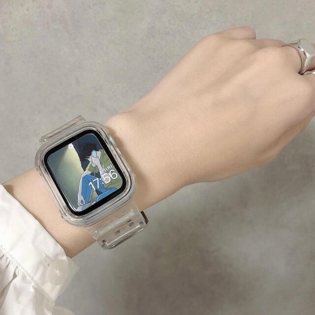 AppleWatch‎ クリアバンド ベルト アップルウォッチ 透明　韓国雑貨 メンズの時計(ラバーベルト)の商品写真