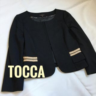 トッカ(TOCCA)の美品　TOCCA トッカ　ジャケット　リボン　ノーカラージャケット　  (ノーカラージャケット)