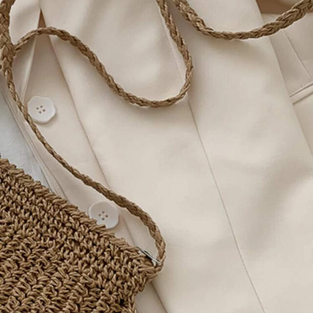 SHEIN 編みバッグ かごバッグ 韓国 レディースのバッグ(ショルダーバッグ)の商品写真