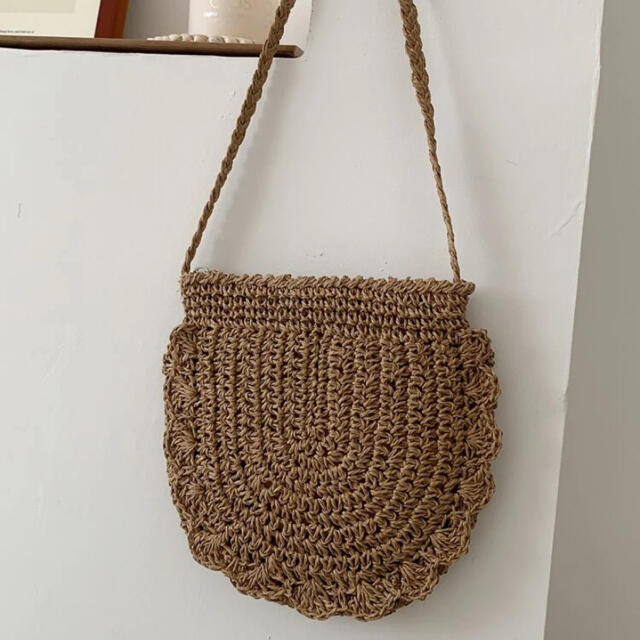 SHEIN 編みバッグ かごバッグ 韓国 レディースのバッグ(ショルダーバッグ)の商品写真