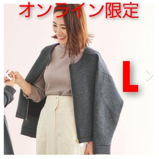 シマムラ(しまむら)の完売　星玲奈　ノーカラージャケット　グレー　オンライン限定　しまむら　新品　(ノーカラージャケット)