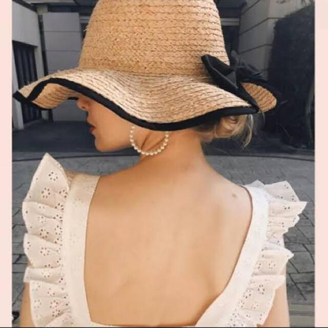   piping ribbon straw hat  レディースの帽子(麦わら帽子/ストローハット)の商品写真