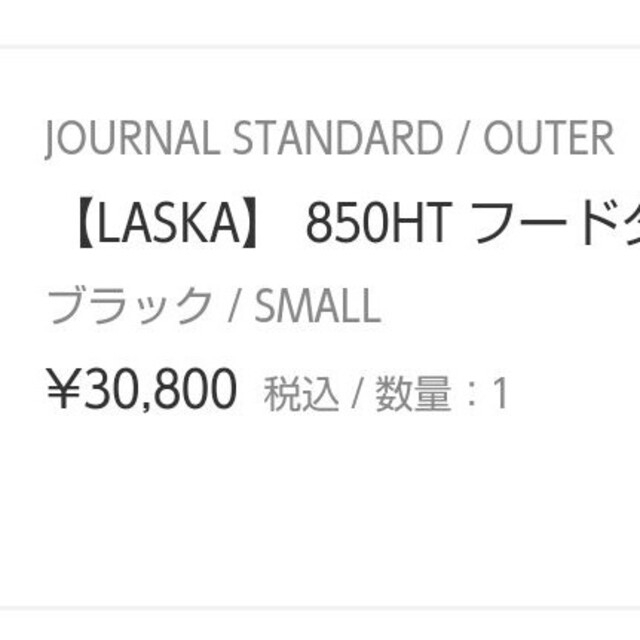 JOURNAL STANDARD(ジャーナルスタンダード)のLASKA 850HT　フードダウン　ダウンジャケット メンズのジャケット/アウター(ダウンジャケット)の商品写真