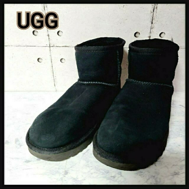 【定番】UGG アグ クラシックミニⅡ  ムートン ブーツ ブラック 22cm