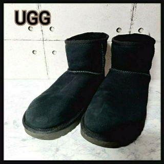 アグ(UGG)の【定番】UGG アグ クラシックミニⅡ  ムートン ブーツ ブラック 22cm(ブーツ)