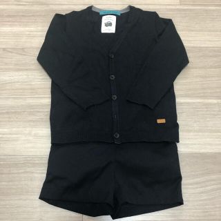 ザラキッズ(ZARA KIDS)の値下げ‼︎zara ネイビーガーディガン&ショートパンツ セット(ドレス/フォーマル)