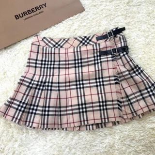 バーバリー(BURBERRY) チェックスカート ミニスカート（プリーツ）の