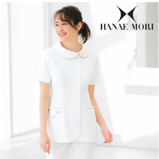 HANAE MORI(ハナエモリ)の🦋こぐましろくま様専用です🦋ハナエモリナース服🦋新品🦋 レディースのトップス(シャツ/ブラウス(半袖/袖なし))の商品写真