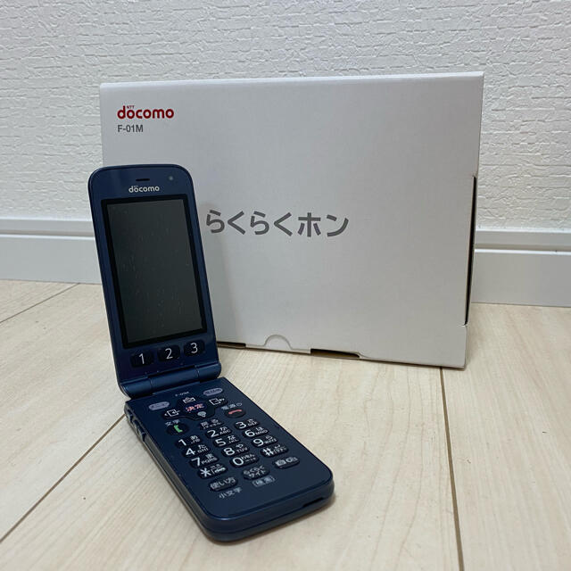 2022年春夏 docoo FUJITSU らくらくホン F-01M ネイビー - 通販