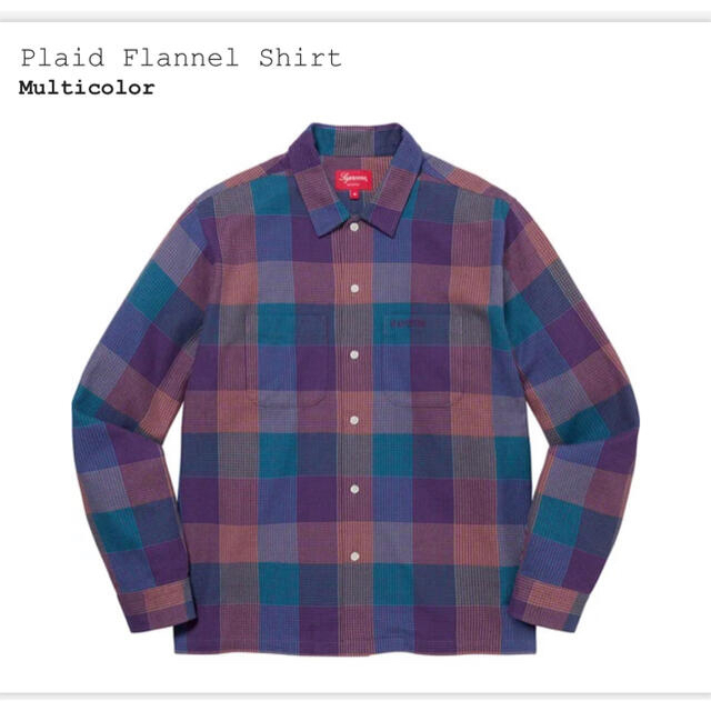 Supreme plaid flannel shirt サイズLシャツ