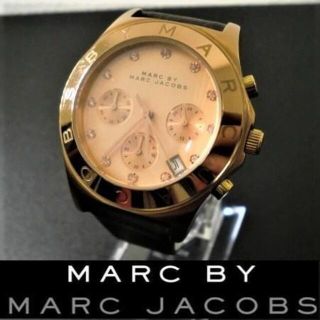 マークバイマークジェイコブス(MARC BY MARC JACOBS)の【稼働品】マークバイマークジェイコブス　クロノグロフ　ローズゴールド(腕時計)