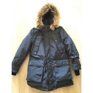 ザラキッズ(ZARA KIDS)のZARA kids ダウンコート　フードコート　中綿　黒　140 9歳　10歳(ジャケット/上着)