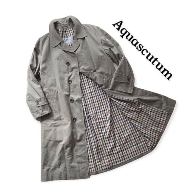 イギリス製Aquascutum アクアスキュータム ステンカラーコート