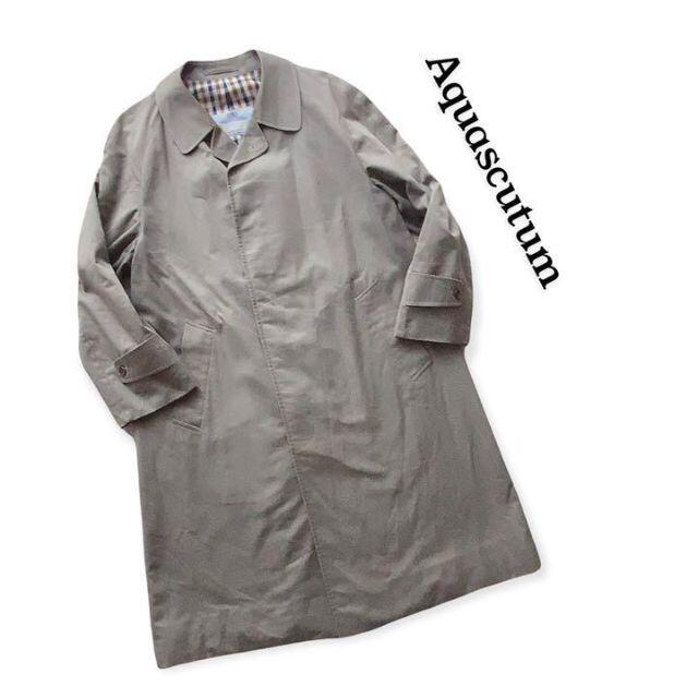 アクアスキュータム AQUASCUTUM イギリス製 メンズステンカラーコート