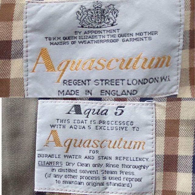 イギリス製Aquascutum アクアスキュータム ステンカラーコート