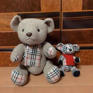 バーバリー(BURBERRY)のバーバリー　マフラーくまさん　2体セット　テディベア　ノバチェック　レア(ぬいぐるみ)