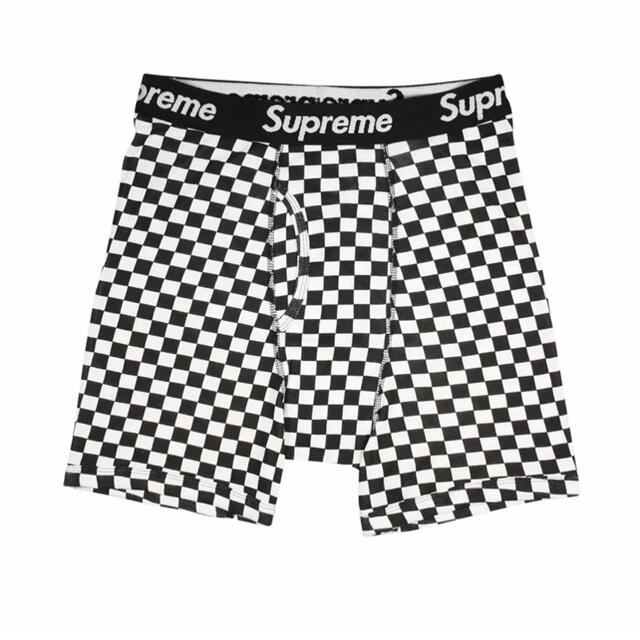 Supreme(シュプリーム)のSupreme Hanes boxer briefs ヘインズ チェッカー　S メンズのアンダーウェア(ボクサーパンツ)の商品写真