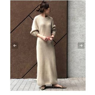 plage ニットワンピース 濃ブラウン 美品