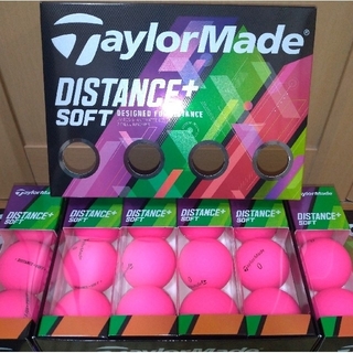 テーラーメイド(TaylorMade)の【新品】テーラーメイド ゴルフボールディスタンス+ ソフト マットピンク18個(その他)