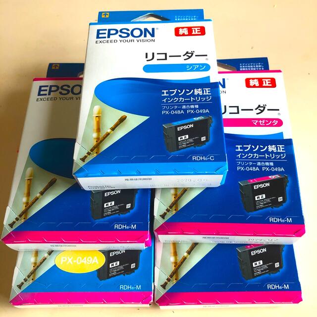 EPSON(エプソン)のEPSON インク RDH-C 1個  RDH-M 4個  計5個セット インテリア/住まい/日用品のオフィス用品(その他)の商品写真