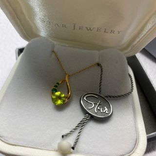 スタージュエリー(STAR JEWELRY)のスタージュエリー ネックレス ドロップ K18YG ペリドット エメラルド(ネックレス)