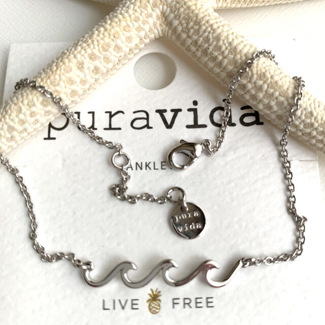 Pura Vida(プラヴィダ)のPuravida☆アンクレット《Delicate Wave・Silver》 レディースのアクセサリー(アンクレット)の商品写真