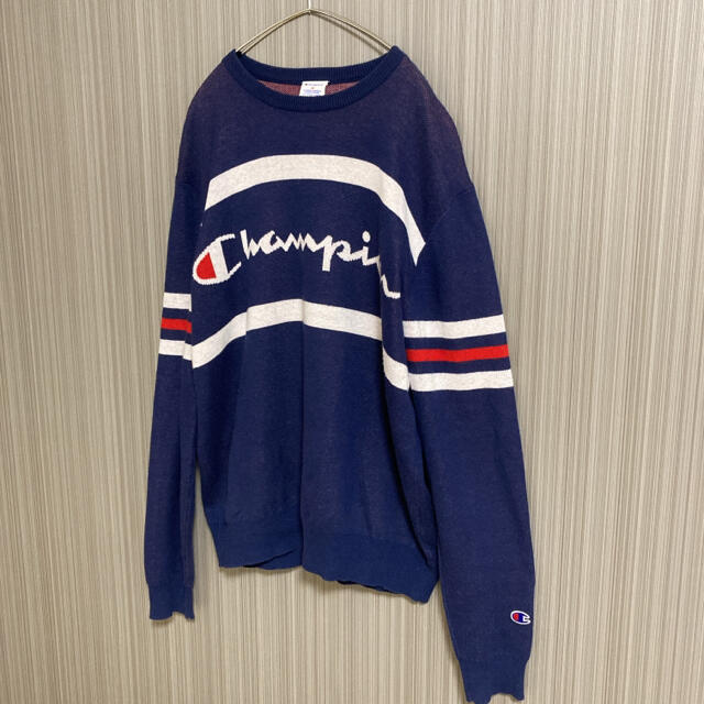 【大きめサイズ】champion チャンピオン　薄手　ニット　セーター　トリコ