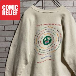 90s 古着 フルーツオブザルーム XL 刺繍  USA製 バックプリント(スウェット)