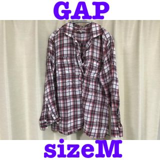 ギャップ(GAP)の✨GAP✨スキッパーシャツ　長袖　半袖　ブラウス　M(シャツ/ブラウス(長袖/七分))