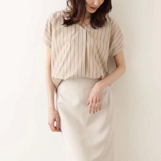 エヌナチュラルビューティーベーシック(N.Natural beauty basic)の【新品タグ付】ストライプシャツ(シャツ/ブラウス(半袖/袖なし))