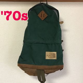 ザノースフェイス(THE NORTH FACE)の超レア70'S NORTH FACEノースフェイス（茶タグ）ボトムレザーリュック(バッグパック/リュック)