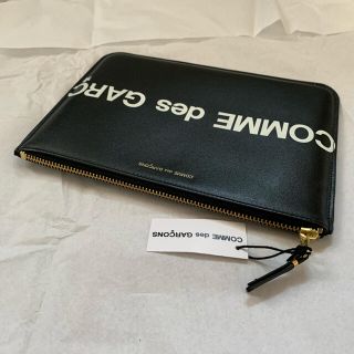 コムデギャルソン(COMME des GARCONS)のCOMME DES GARCONS WALLET ロゴ プリント レザー ポーチ(ポーチ)