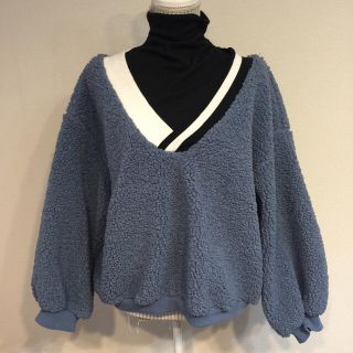 【美品】Luchile.重ね着風ボアトップス(カットソー(長袖/七分))