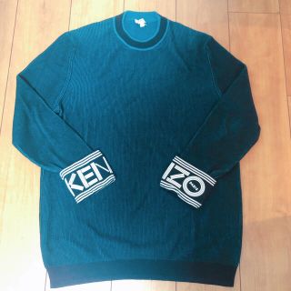 ケンゾー(KENZO)の美品 KENZOロゴニット エメラルドグリーン メンズ ユニセックス ハイブラ(ニット/セーター)